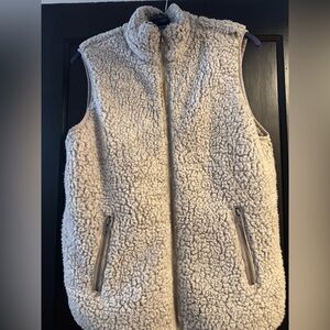 Cozy Gray Sherpa Vest